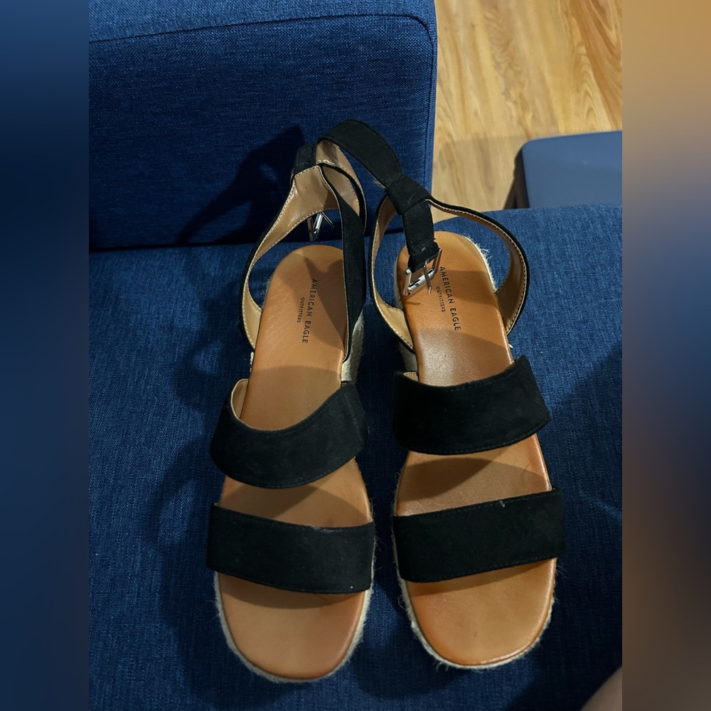 American Eagle Outfitters Black Sandals